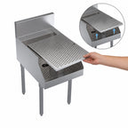 Thumbnail image #3 for Krowne Royal Series KR24-RG18 18" x 24" Freestanding Stainless Steel Underbar Recessed Drainboard with Removable Perforated Insert
