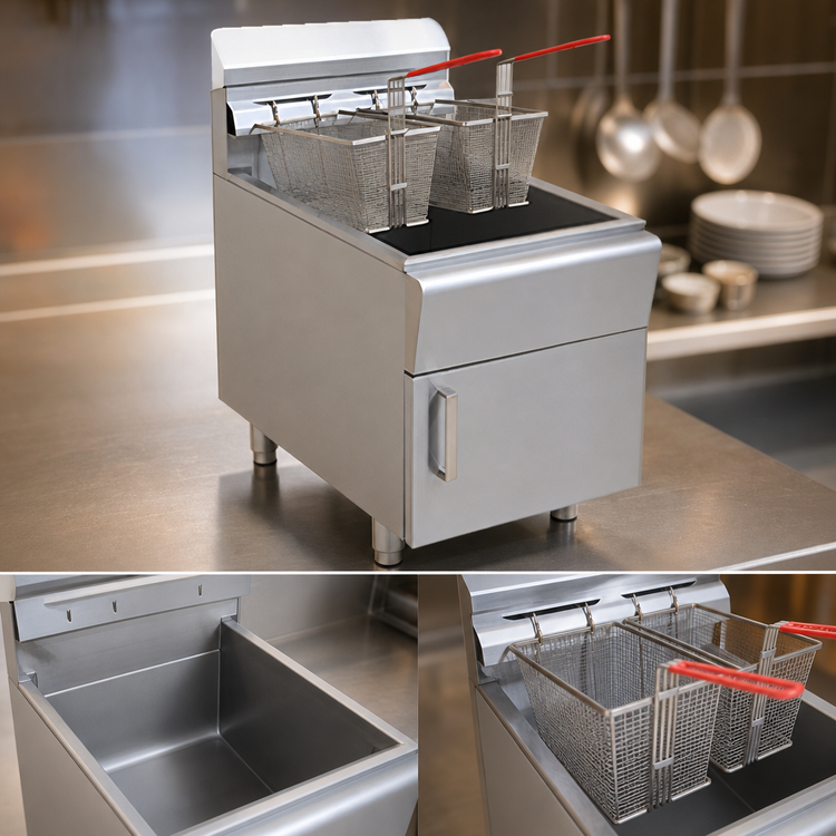 Product image #3 for RedHots Countertop Liquid Propane Gas Fryer, Single Pot, 30 lb. Fat Capacity
