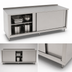 Thumbnail image #3 for John Boos 120 Inch x 36 Inch Enclosed Stainless Steel Work Table with Sliding Doors