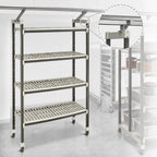 Thumbnail image #3 for Cambro Camshelving® Elements EST184881V5480 Stationary Starter Shelving Unit, 18 x 48 x 81 Inch, 5-Tier Overhead Track, 2400 lb Capacity