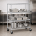 Thumbnail image #3 for Metro Super Erecta Brite Wire Stem Caster Cart, 4 Shelves, 48 x 18 x 69 Inches