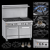 Thumbnail image #3 for Southbend Ultimate 48-Inch Gas Restaurant Range with 4 Open Burners, 24-Inch Charbroiler, Convection Oven, and Cabinet Base
