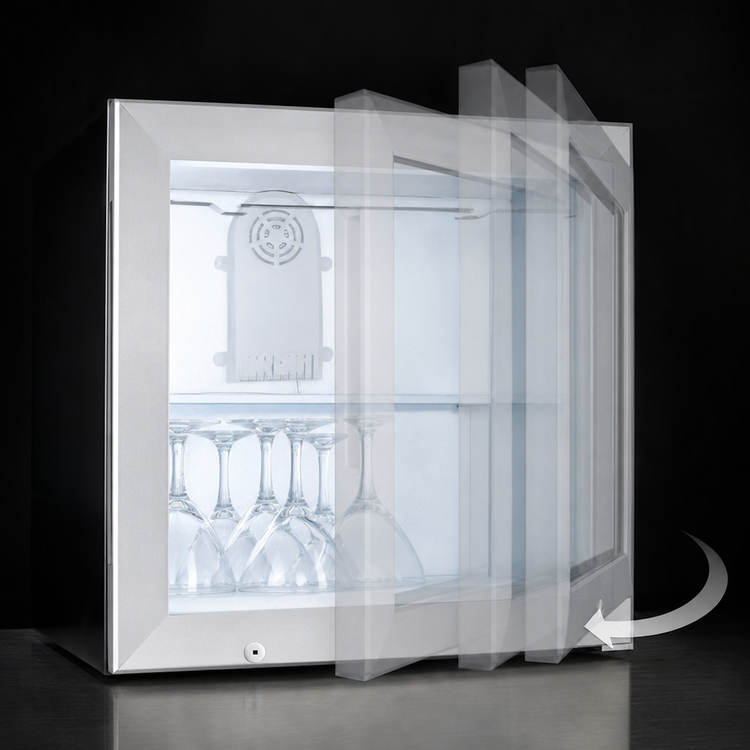 Product image #3 for Summit Commercial Countertop Vodka and Martini Glass Froster, 2 Cu. Ft., Glass Door