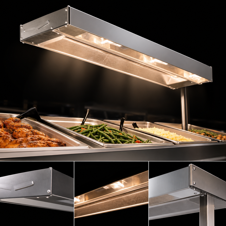 Product image #3 for Eagle RedHots 84-Inch Lighted Single Strip Heat Lamp, High-Watt, 208V, Aluminum
