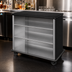 Thumbnail image #3 for Portable Back Bar with Laminate Exterior and Stainless Steel Interior, 45.5 Inches Wide