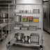 Thumbnail image #3 for Quantum Mobile Wire Enclosed Cart, 60 x 24 x 80 Inches, 5 Shelves, Chrome Plated