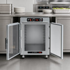 Thumbnail image #3 for Metro HotBlox™ HBCW8-ACPS-UC Pass-Thru Insulated Holding Cabinet, Wide 8-Pan, Undercounter, Analog, Clear Front/Solid Rear Doors