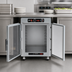 Thumbnail image #3 for Metro HotBlox Wide 8-Pan Pass-Thru Insulated Holding Cabinet, Under-Counter, Analog, Clear Front / Solid Rear Doors