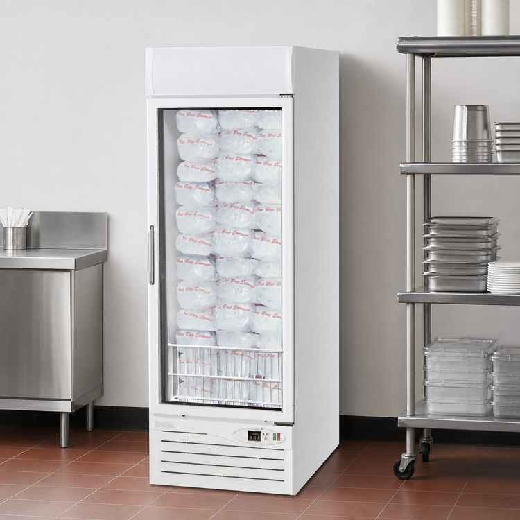 Product image #3 for Turbo Air 1-Section Reach-In Ice Merchandiser Freezer with Triple Pane Heated Glass Door, 17.7 Cu. Ft.