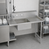 Thumbnail image #3 for John Boos Straight Soiled Dishtable with Pre-Rinse Sink, Right-to-Left Operation, 72 x 30 Inch, 18/300 Stainless Steel