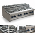 Thumbnail image #3 for Comstock-Castle 48-Inch Countertop Step-Up Saute Gas Hot Plate with 8 Burners