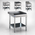 Thumbnail image #3 for Comstock-Castle 30FS-G 30-Inch x 30-Inch Equipment Stand with Stainless Steel Top and Galvanized Base
