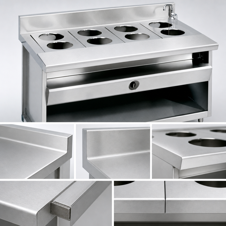 Product image #3 for La Rosa Refrigeration L-80148-32 48-Inch 3-Pan Gas Wet Hot Food Table