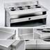 Thumbnail image #3 for La Rosa Refrigeration L-80148-32 48-Inch 3-Pan Gas Wet Hot Food Table