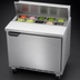 Thumbnail image #3 for Beverage-Air SPE32HC-08 One-Section Sandwich Top Refrigerated Prep Table, 32-Inch Wide, Solid Door, 8.01 Cu. Ft.