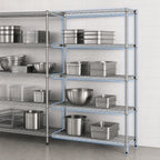 Thumbnail image #3 for Eagle Group A4-63-2448S 4-Tier Add-On Wire Shelving Unit, 48" W x 24" D x 63" H, Stainless Steel Finish