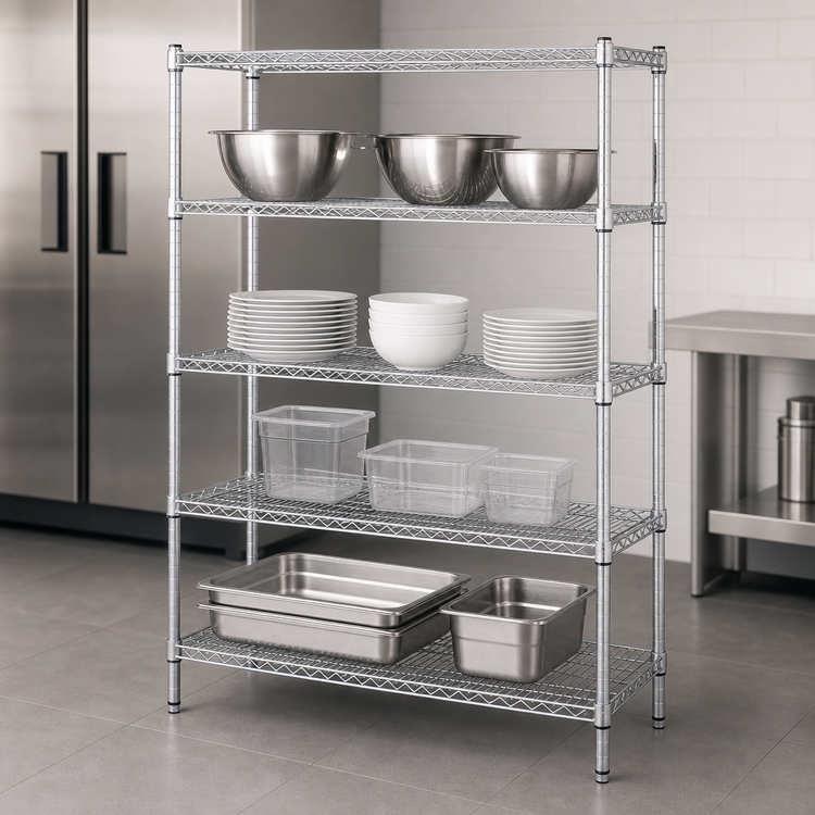 Product image #3 for Metro Super Erecta 36"W x 24"D x 74"H Chrome Plated 4-Shelf Wire Shelving Unit