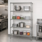 Thumbnail image #3 for Quantum WR74-2424S 24"W x 24"D x 74"H 4-Shelf Wire Shelving Starter Kit, 304 Stainless Steel
