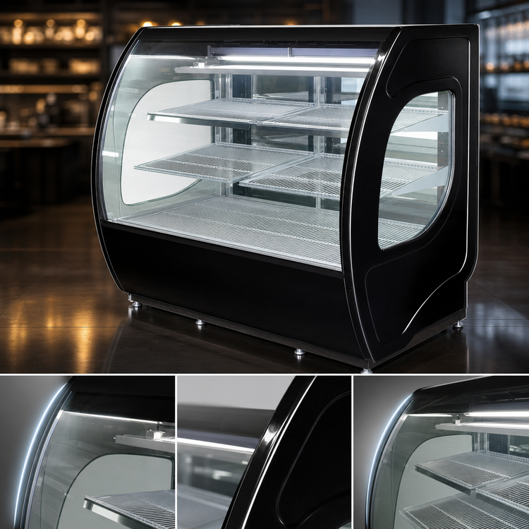 Product image #3 for Fogel Elite Series 72-Inch Curved Glass Refrigerated Deli/Bakery Display Case