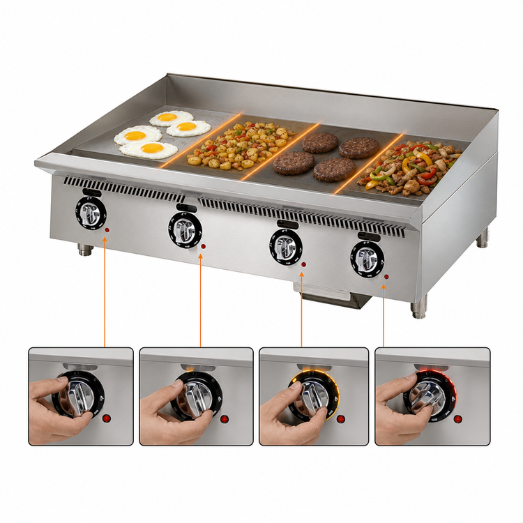 Product image #3 for Star Ultra-Max 48-Inch Countertop Gas Griddle with Mechanical Snap-Action Thermostat and 1-Inch Steel Plate