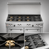 Thumbnail image #3 for Southbend Ultimate 48-Inch Gas Restaurant Range with 6-Burner Top, Standard Oven and Cabinet Base