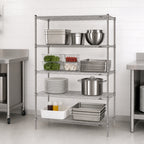 Thumbnail image #3 for Metro Super Erecta SE-183663K4-S-4 Stationary Starter Wire Shelving Unit, 36"W x 18"D x 63"H, 4 Shelves, Gray