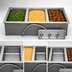 Thumbnail image #3 for APW Wyott Heavy-Duty Three-Well Drop-In Electric Hot Food Well for 12 x 20 Pans, Wet or Dry, with Drain