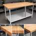Thumbnail image #3 for John Boos 60-Inch x 24-Inch Wood Top Work Table with Adjustable Undershelf, Northern Hard Rock Maple Top