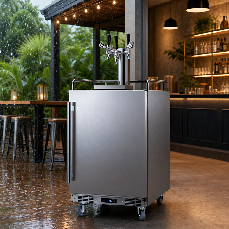 Product image #4 for 24-Inch Indoor/Outdoor Triple Tap Beer Dispenser with Stainless Steel Exterior