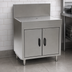 Thumbnail image #3 for Spec-Bar 24-Inch Wide x 19-Inch Deep Stainless Steel Closed Base Workboard Cabinet with Hinged Doors and Shelf