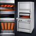 Thumbnail image #3 for Garland Master Series Heavy-Duty Upright Gas Broiler with Single Infrared Deck, Upper Warming Oven, and Storage Cabinet Base