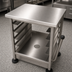 Thumbnail image #3 for Bizerba Mobile Stainless Steel Slicer Equipment Stand with Undershelf and Pan Storage