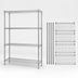 Thumbnail image #3 for Quantum 60 Inch x 21 Inch x 63 Inch Chrome Wire Shelving Starter Kit