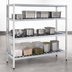 Thumbnail image #3 for New Age T-Bar Series 3-Tier Cantilevered Aluminum Shelving Unit, 42 x 24 x 60 Inches