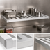 Thumbnail image #4 for New Age Adjust-A-Shelf T-Bar Wall-Mounted Aluminum Shelf, 54-Inch W x 24-Inch D, 1,500 lb. Capacity