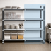 Thumbnail image #3 for Cambro Camshelving Elements XTRA Stationary 4-Shelf Solid Add-On Unit, 24 x 36 x 64 Inches, Speckled Gray