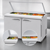 Thumbnail image #3 for Turbo Air PRO Series 48-1/4-Inch Two-Section Sandwich/Salad Prep Table with Glass Lid and Rear-Mount Self-Contained Refrigeration