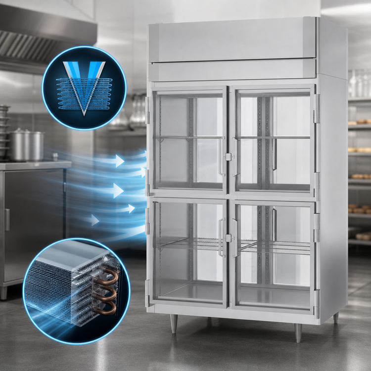 Product image #4 for Victory UltraSpec Two-Section Pass-Thru Glass Half-Door Freezer, 48.33 Cu. Ft., Self-Contained, Top-Mounted