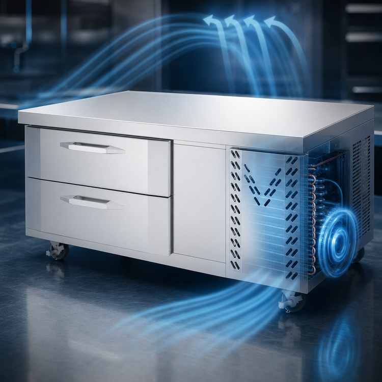 Product image #3 for Victory Refrigeration CBR52HC V-Core™ Two-Drawer Chef Base Refrigerator, 52-Inch Wide, Self-Contained
