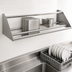 Thumbnail image #3 for Eagle Group Wall-Mounted Tubular Dishtable Rack Shelf, 84 x 15.5 x 12 Inches, All-Welded 14/304 Stainless Steel