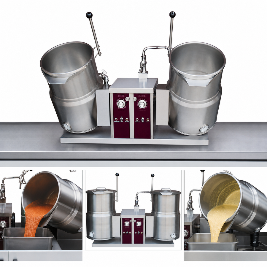 Twin Tilting Kettle Design