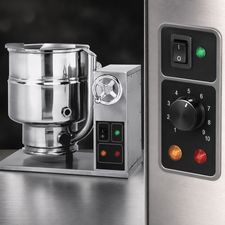 Product image #3 for Groen TDBC-24C 24 Qt Electric Countertop Tilting Steam-Jacketed Kettle with 2/3 Jacket and Classic Controls