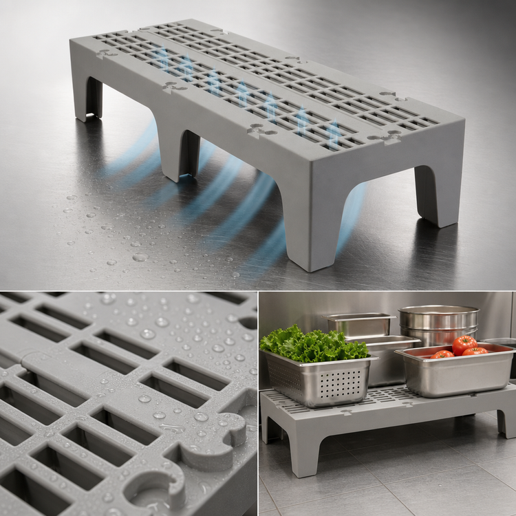 Product image #3 for Cambro S-Series 60-Inch Polypropylene Slotted Top Dunnage Rack, 3,000 lb Capacity