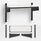 Thumbnail image #4 for Cambro Camshelving® Elevation EWSSK1836S1580 18 x 36 Inch Solid Wall-Mounted Shelf Kit, Antimicrobial, Brushed Graphite