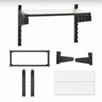 Thumbnail image #4 for Cambro Camshelving® Elevation EWSSK2148S1580 Wall-Mounted Solid Shelf Kit, 21 x 48 in, Brushed Graphite, Antimicrobial