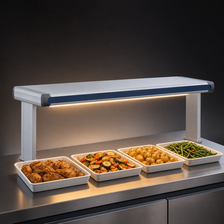 Product image #3 for Hatco Glo-Ray Designer Dual Strip Heater with Lights, 69-1/2 Inch Wide, Aluminum, 3420 Watts