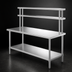 Thumbnail image #3 for Eagle Budget Series Spec-Master B Stainless Steel Open Base Work Table with Flex-Master Overshelf Kit, 48