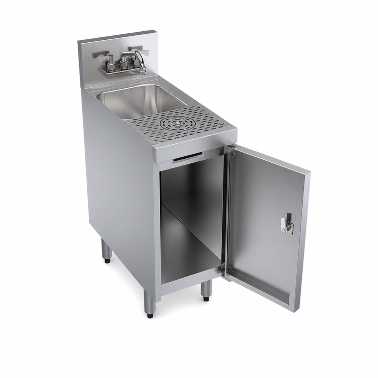 Product image #3 for Krowne Royal Series Underbar Speed Unit with Cabinet Base and Glass Rinser, 12-Inch W x 24-Inch D