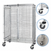Thumbnail image #3 for Quantum Mobile Security Cage with Panel Doors and Casters, Chrome Plated, 48W x 21D x 69H