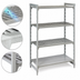 Thumbnail image #4 for Cambro Camshelving Premium 18-Inch Deep x 54-Inch Wide x 72-Inch High 4-Shelf Stationary Starter Polymer Shelving Unit, 3 Vented + 1 Solid